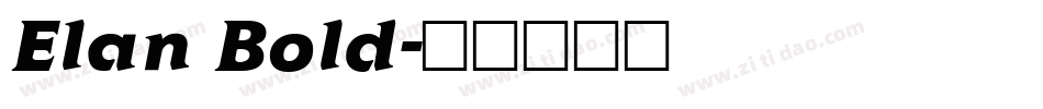 Elan Bold字体转换